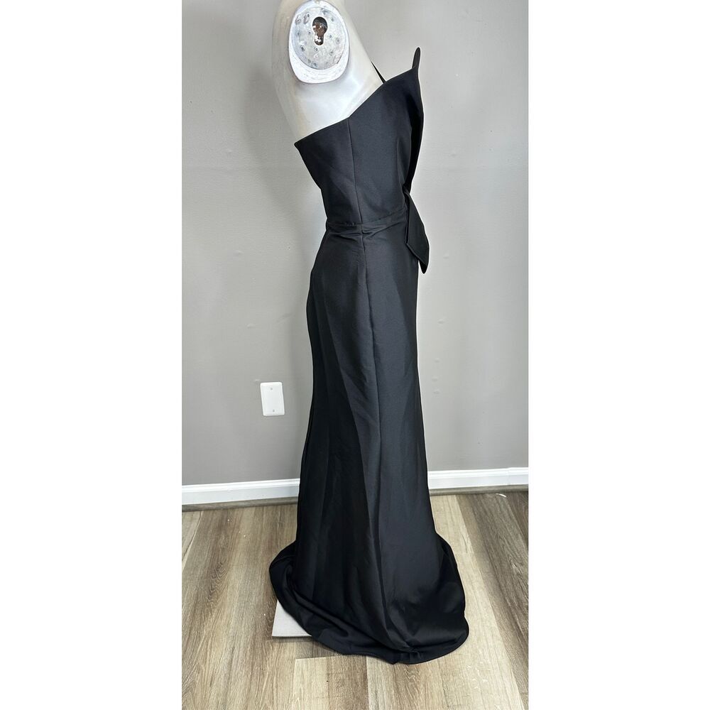 NWT Badgley Mischka Strapless Oversized Bow Evening Gown Black Size 4 $725 - Picture 7 of 9